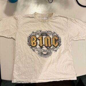 Anine Bing cream white graphic t-shirt size small. Rare